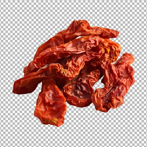 PSD sundried tomatoes isolated on transparent background