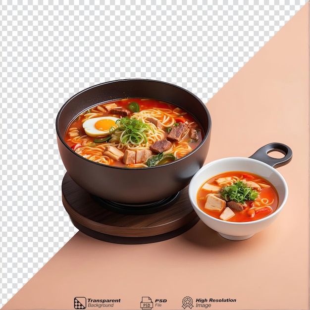 PSD sundubu jjigae korean food isolated on transparent background