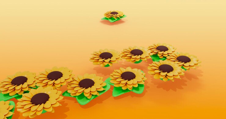 PSD sunflower backgrounds