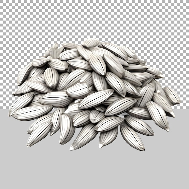 PSD sunflower beans on transparent background ai generated