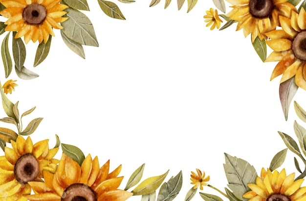 PSD sunflower border 1