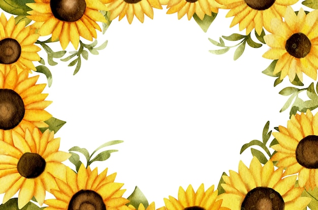 PSD sunflower border 5