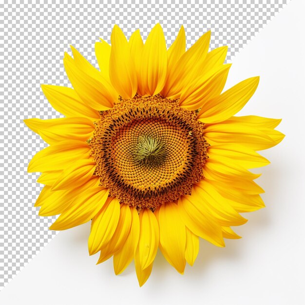 PSD sunflower isolated on transparent background