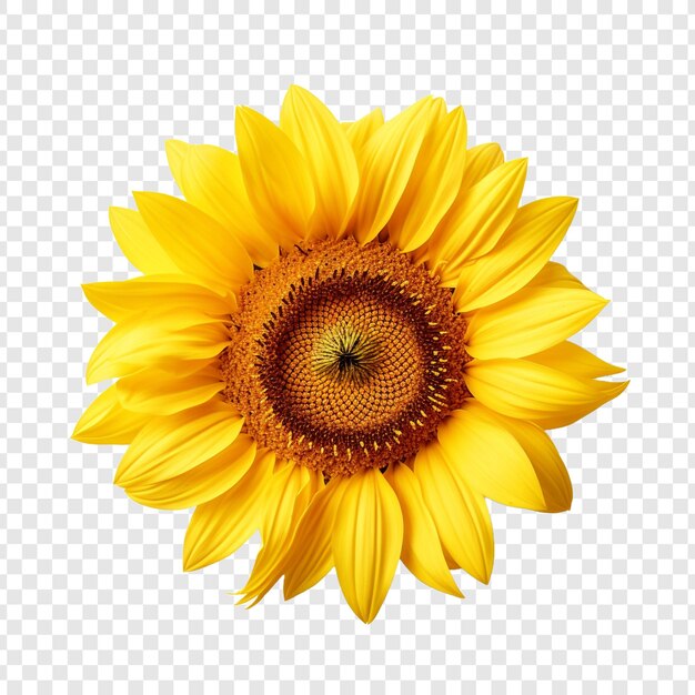 PSD girasole isolato su uno sfondo trasparente