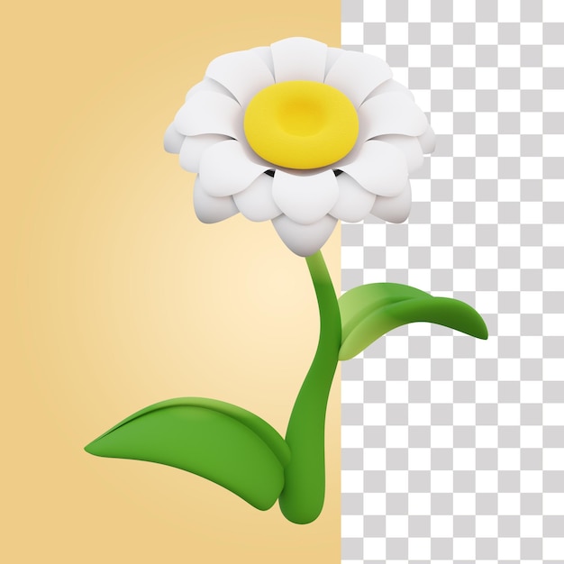 Sunflower plant 3d icon