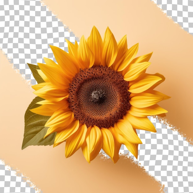 Sunflower represents the summer season with a transparent background