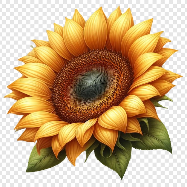 PSD sunflower transparent background