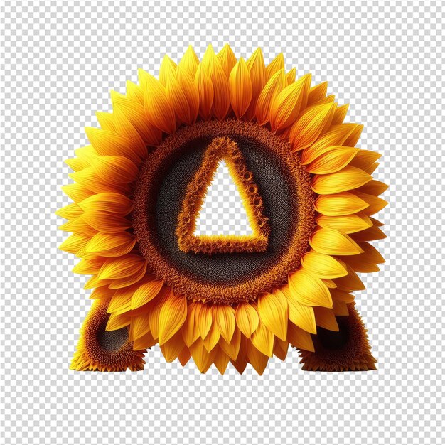 Girasole con un triangolo sopra