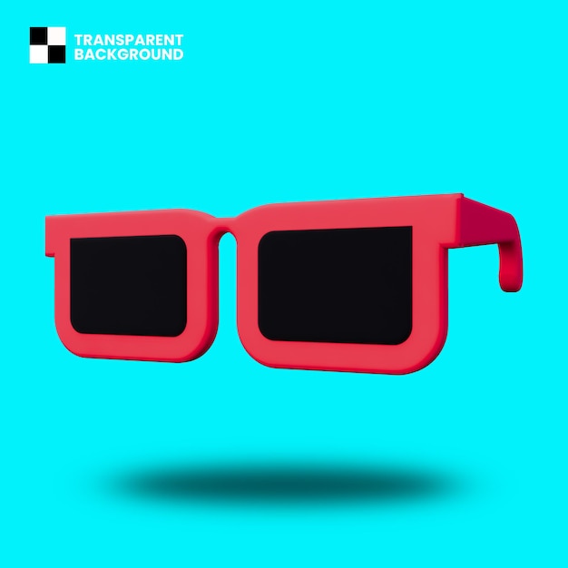 Icona degli occhiali da sole 3d isolata