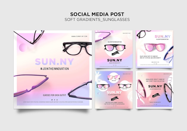 Sunglasses shop social media post template template