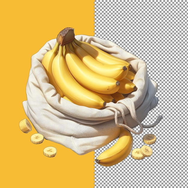 PSD sunkissed banana heap png