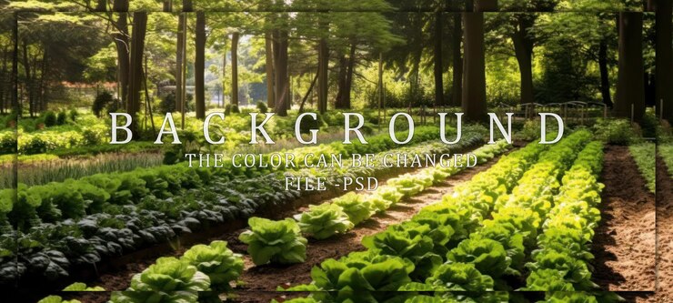 PSD sunlight illuminates a lush vegetable garden