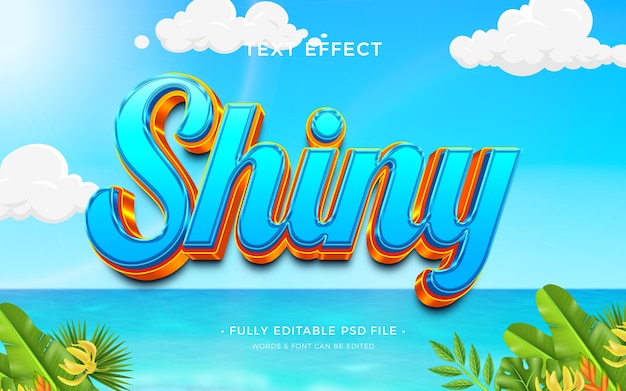 PSD sunny text effect