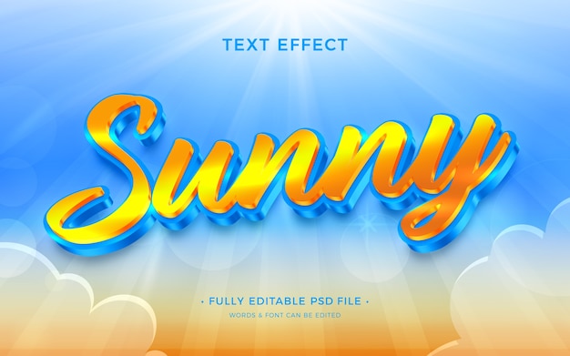 PSD sunny text effect