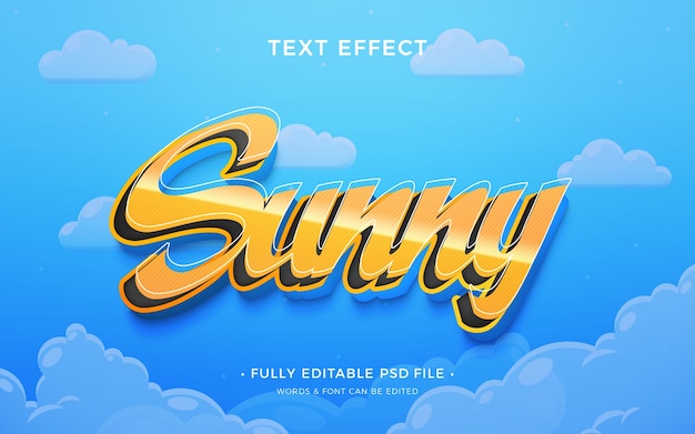 PSD sunny text effect