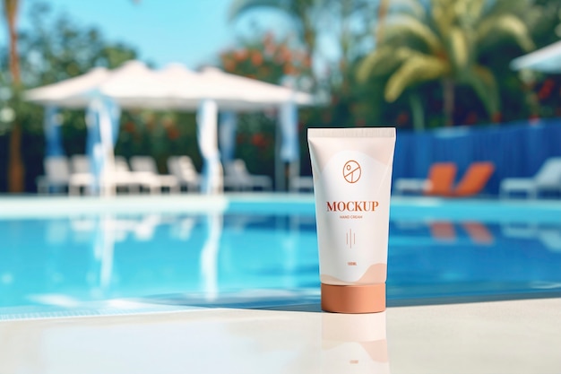 PSD sunscreen package mockup design