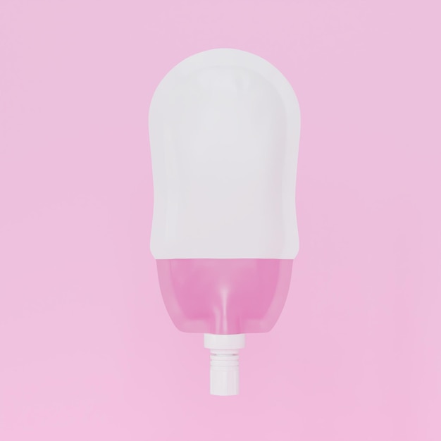 PSD sunscreen pouch in pink background