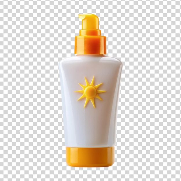 PSD sunscreen on transparent background