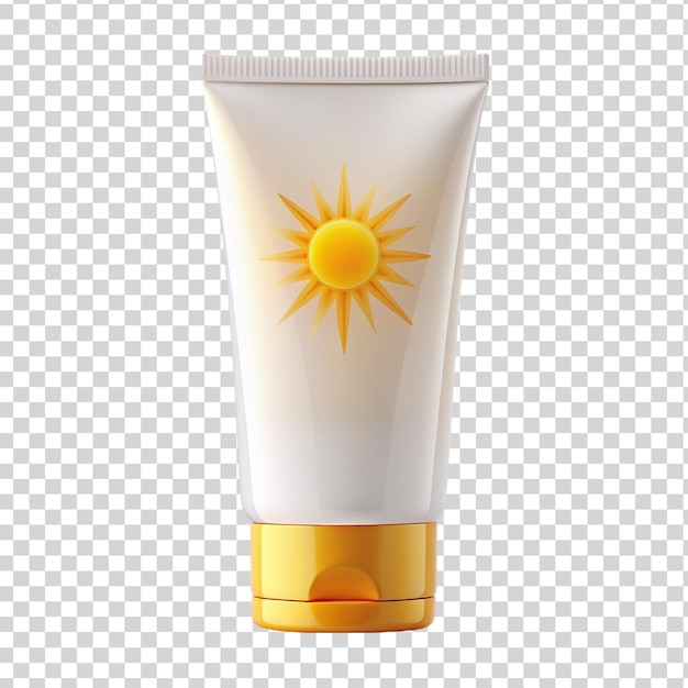PSD sunscreen on transparent background