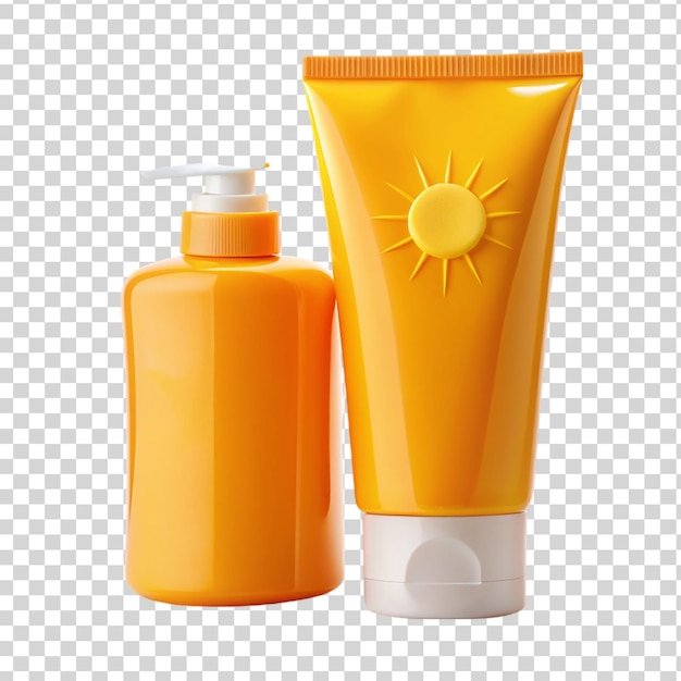 PSD sunscreen on transparent background