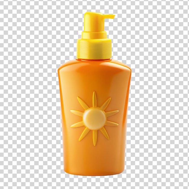 PSD sunscreen on transparent background