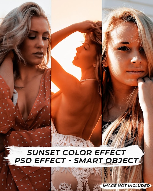 PSD sunset color effect template