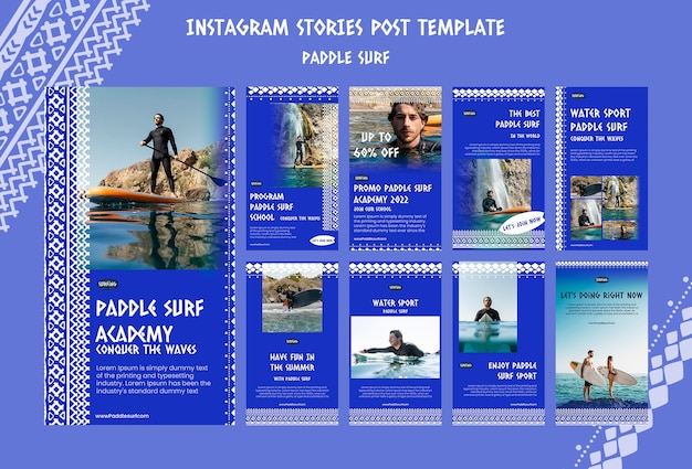 Sup instagram stories template design