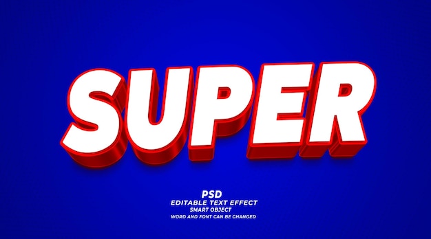 Super 3d Edytowalny Styl Efektu Tekstowego Photoshop