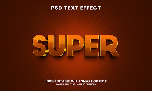 Super 3d style text effect template