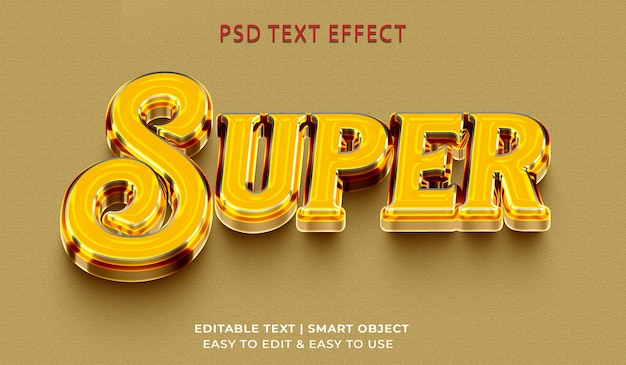 Super 3D Text Effect luxury editable text effect style
