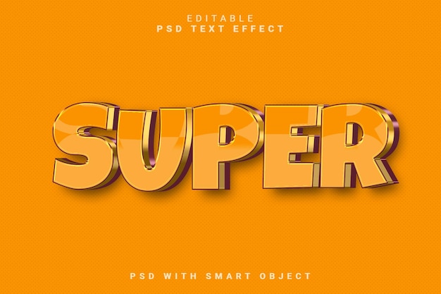 SUPER 3d text effect