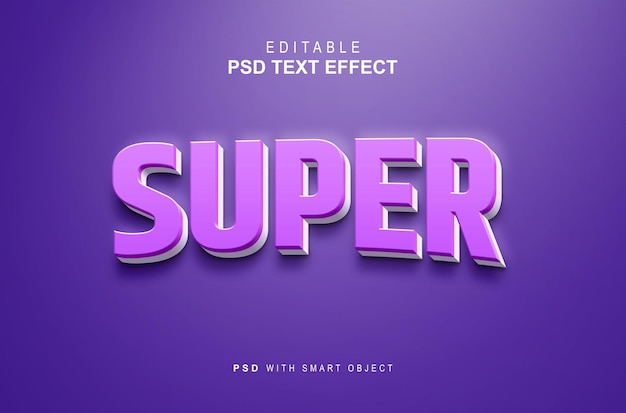 Super 3d text effect