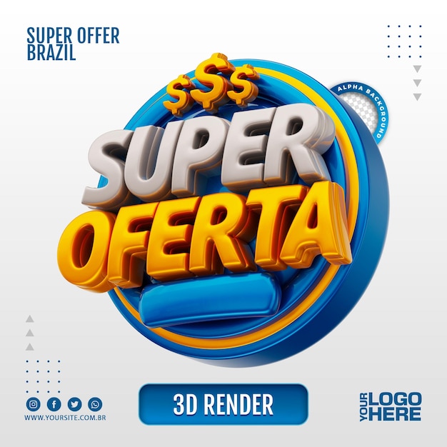 Super aanbieding 3d render