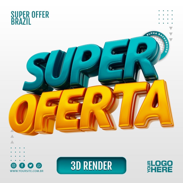 Super aanbieding 3d render