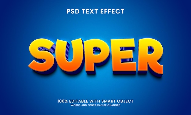 Super bewerkbaar teksteffect