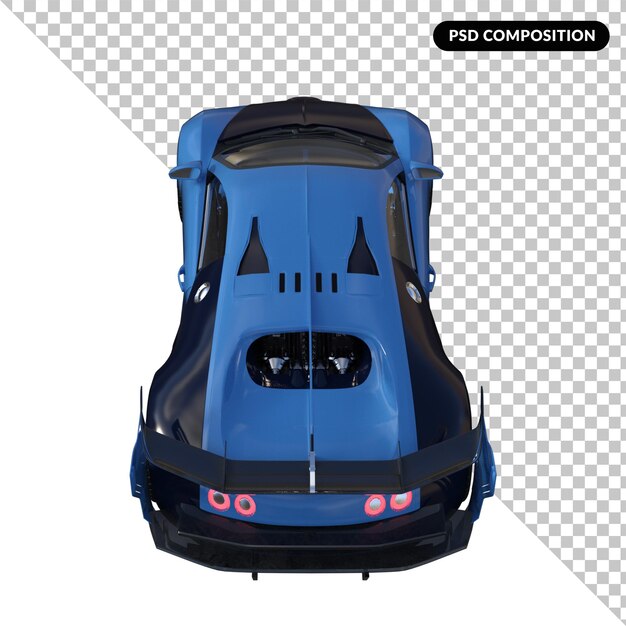 PSD super car isolated 3d