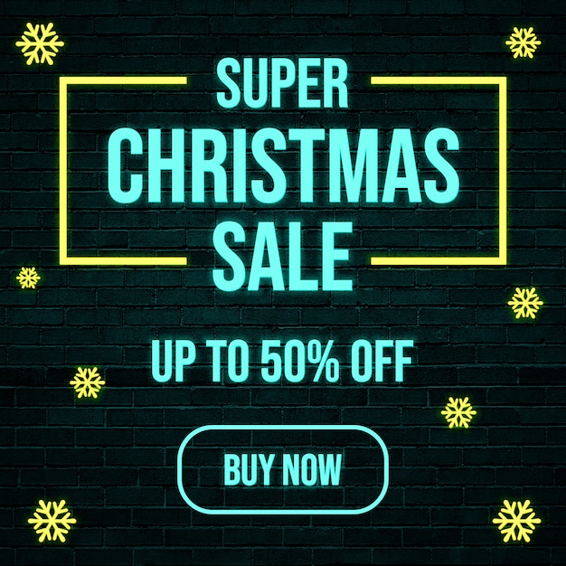 Super christmas sale square banner