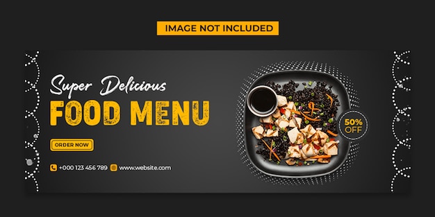 PSD super delicious food social media and instagram post template