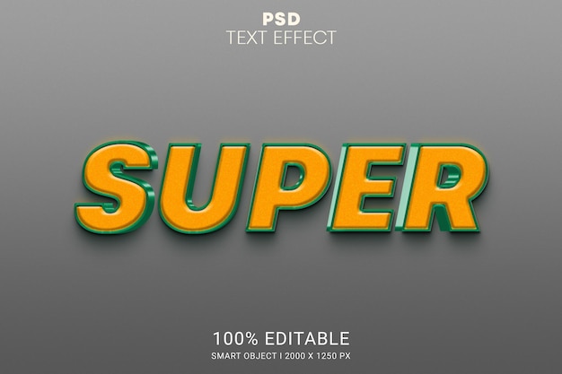 Super editable text effect premium psd