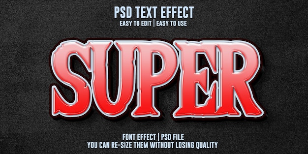 PSD effetto di testo super modificabile