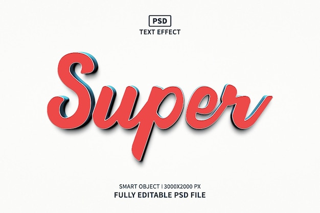 Super Edytowalny Efekt Tekstowy 3d Psd