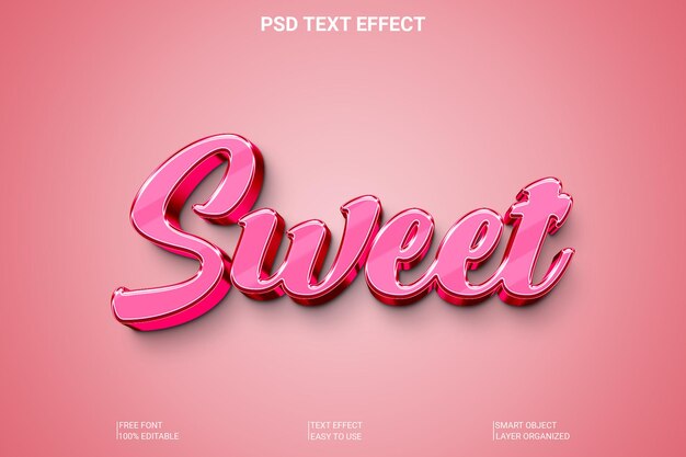 PSD super edytowalny efekt tekstu 3d