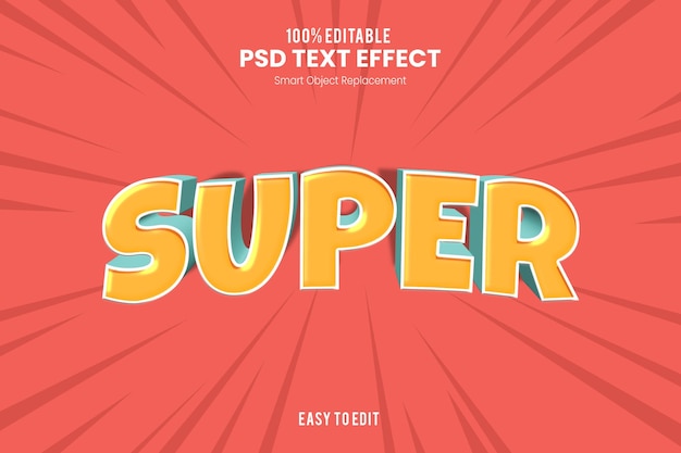 Super  Fun and Bold 3D Cartoon Text Effect