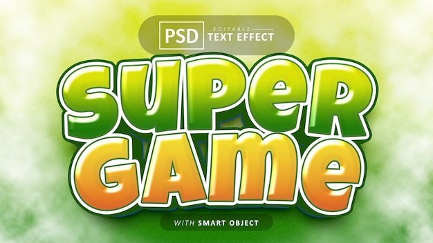 Super game tekst bewerkbare lettertype-effecten