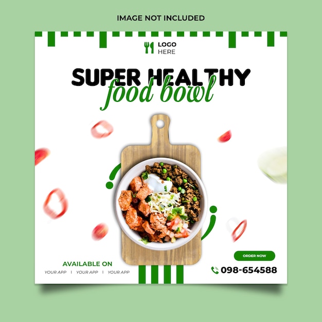 Super healthy food social media post