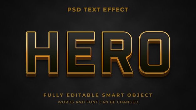 Super Hero 3D Editable text Effect Style