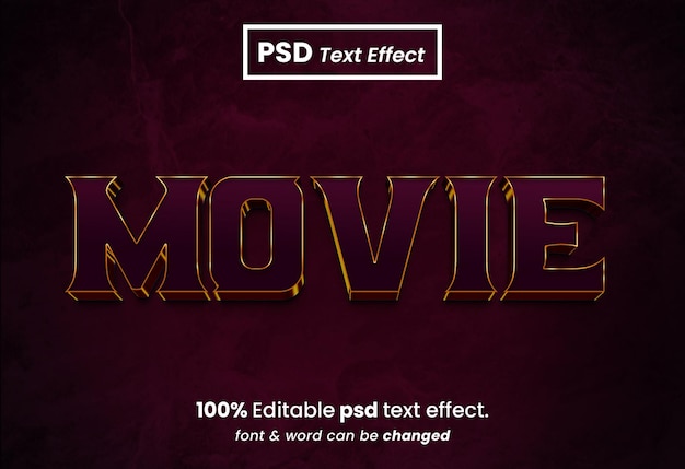 PSD super hero movie 3d text effect