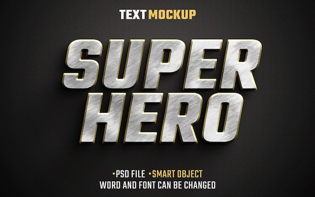 super hero text effect 3d text font effect