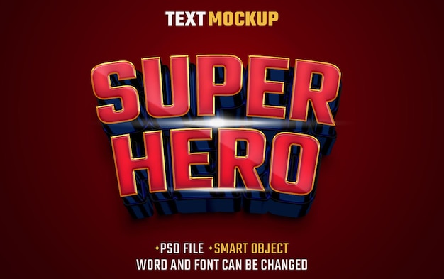 super hero text effect 3d text font effect
