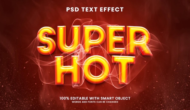 Super hot 3d text effect